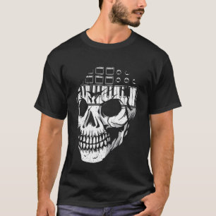 Analogue Modular Synthesizer Skull Music Synth Ner T-Shirt