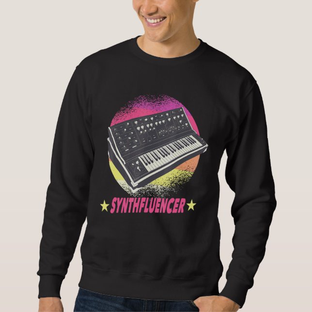 Analogue Synthesizer - Synthfluencer - Synth Retro Sweatshirt (Front)
