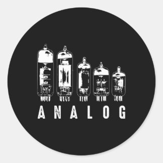 Analogue Vacuum Tubes Electron Valve Classic Round Sticker
