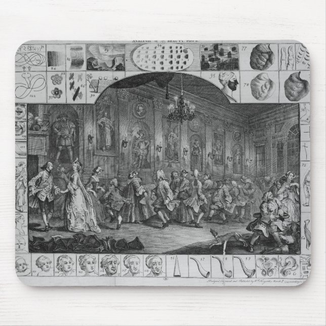 Analysis of Beauty, Plate II, 1753 Mouse Pad (Front)