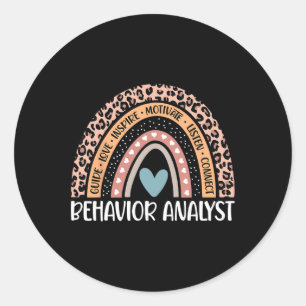 Analyst 100th Day Of School Aba Therapy Rainbow Classic Round Sticker