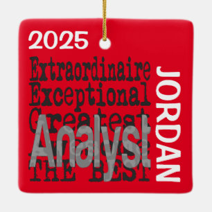 Analyst Extraordinaire CUSTOM Ceramic Ornament