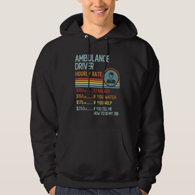 Analyst Hourly Rate T-Shirt Retro Job Title Hoodie (Front)