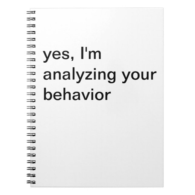 Analyzing Your Behavior Notebook (Front)