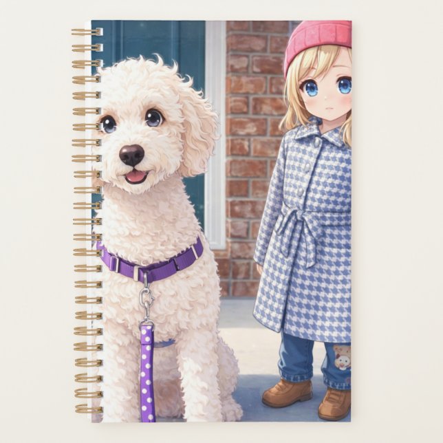 Anami Planner Girl & Puppy Small Best Friends  (Front)
