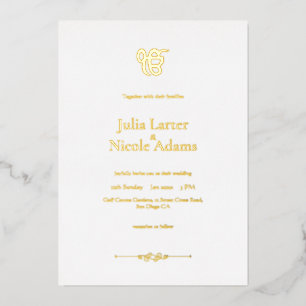 Anand Karaj Ek Onkar Sikh Minimalist Wedding