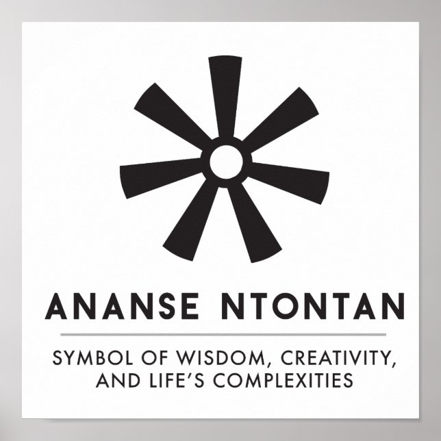 ANANSE NTONTAN | Symbol of Wisdom, Creativity Poster (Front)