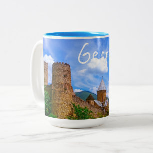 Ananuri Castle Georgia Aragvi Caucuses Mountains Two-Tone Coffee Mug