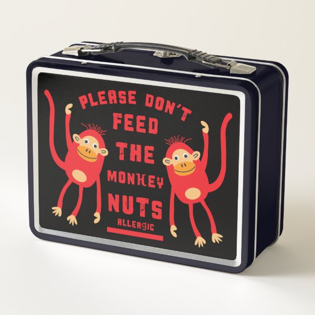 Anaphylaxis Nut Allergies  Metal Lunch Box (Back)