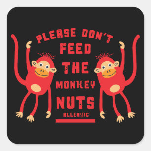 Anaphylaxis Nut Allergies Square Sticker