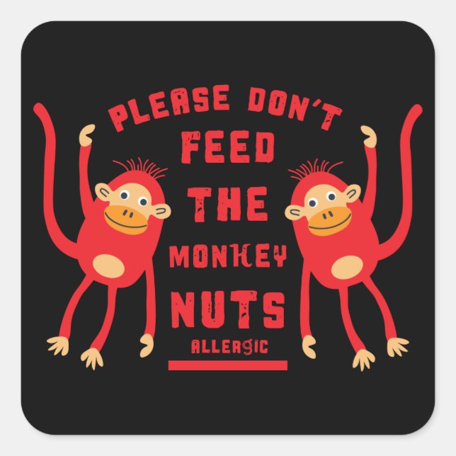 Anaphylaxis Nut Allergies  Square Sticker (Front)
