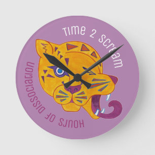 Anarchic Venom Leopard Round Clock