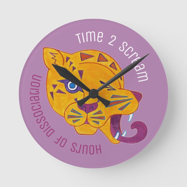 Anarchic Venom Leopard Round Clock (Front)