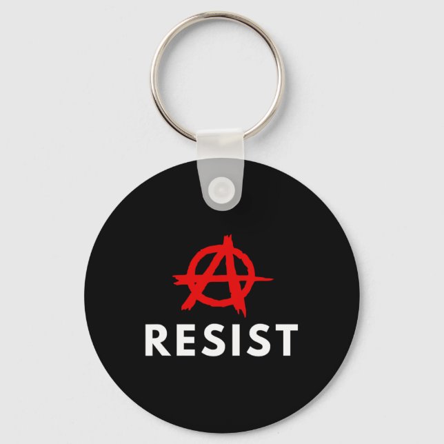 Anarchism Anarchist - Resist  Key Ring (Front)