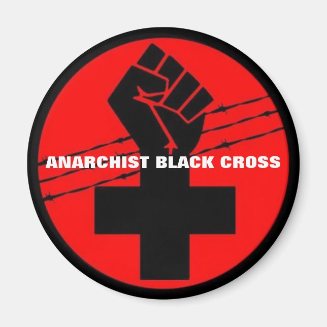 anarchist black cross magnet (Front)