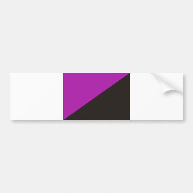 anarchist feminism flag purple black anarchy bumper sticker (Front)