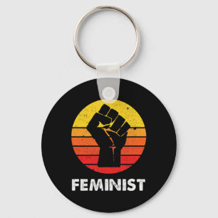 Anarchist Feminist Retro Vintage 70s Women Equalit Key Ring