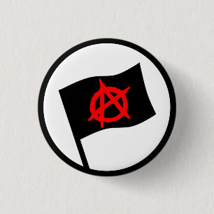 Anarchist Flag 3 Cm Round Badge