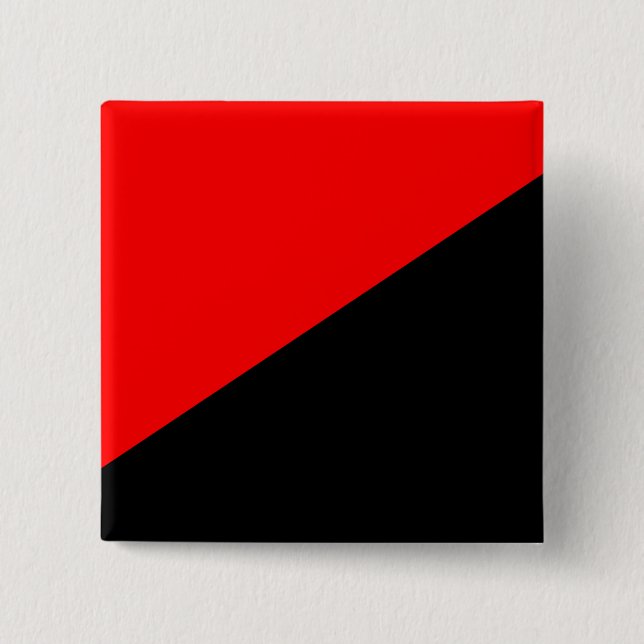 Anarchist Flag (Anarchism) 15 Cm Square Badge (Front)