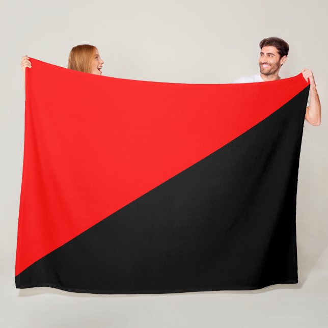 Anarchist Flag (Anarchism) Fleece Blanket (In Situ)