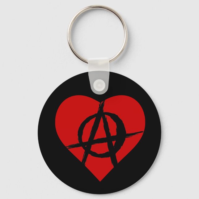 Anarchist heart key ring (Front)