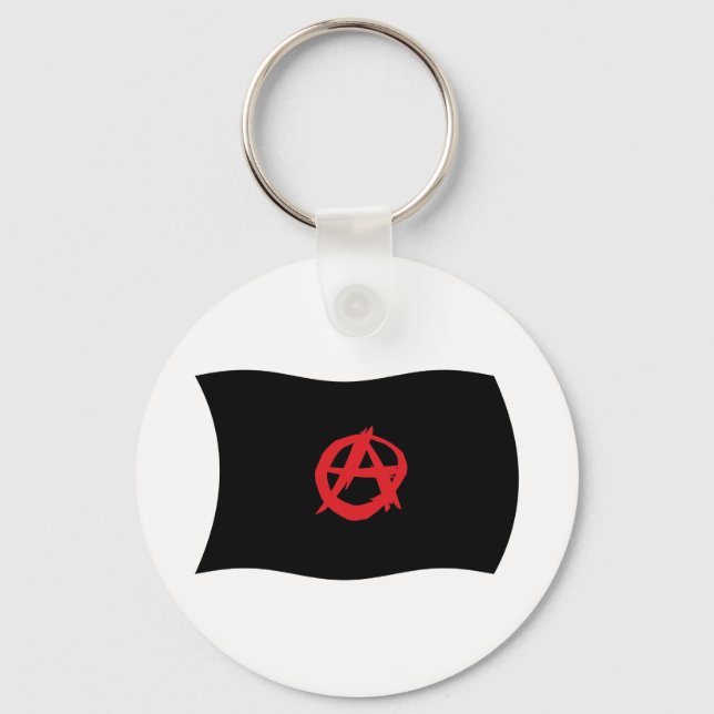 Anarchist Movement Flag Keychain (Front)