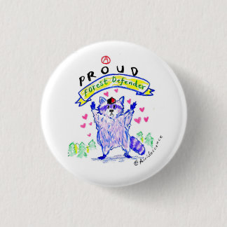 Anarchist Racoon Forest Defender Button