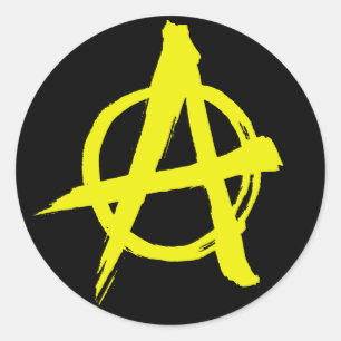 Anarcho-capitalist Anarchy Symbol Sticker