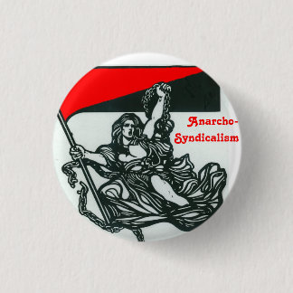 anarcho-syndicalism 3 cm round badge