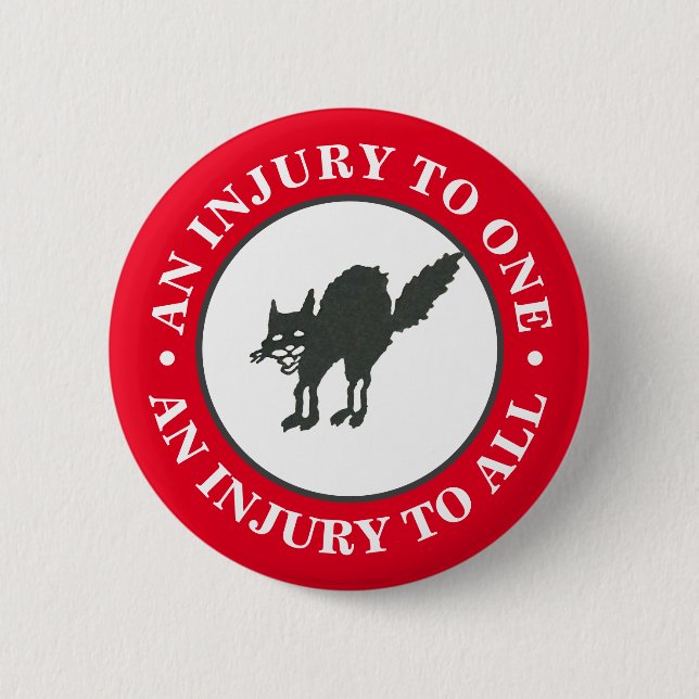 Anarcho-Syndicalism 6 Cm Round Badge (Front)