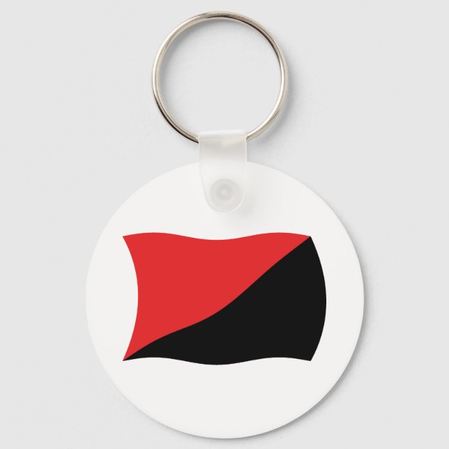Anarcho-Syndicalism Flag Keychain (Front)