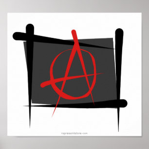 Anarchy Brush Flag Poster