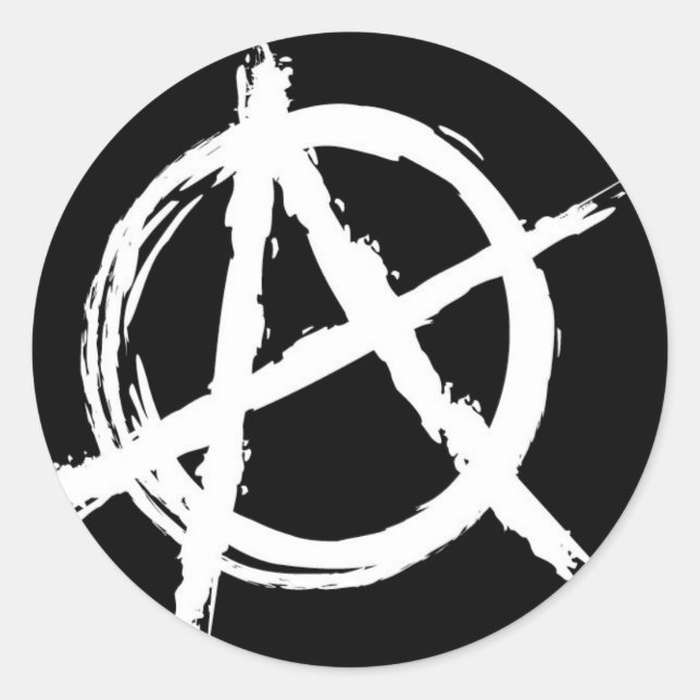 Anarchy Classic Round Sticker (Front)