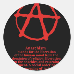Anarchy Classic Round Sticker