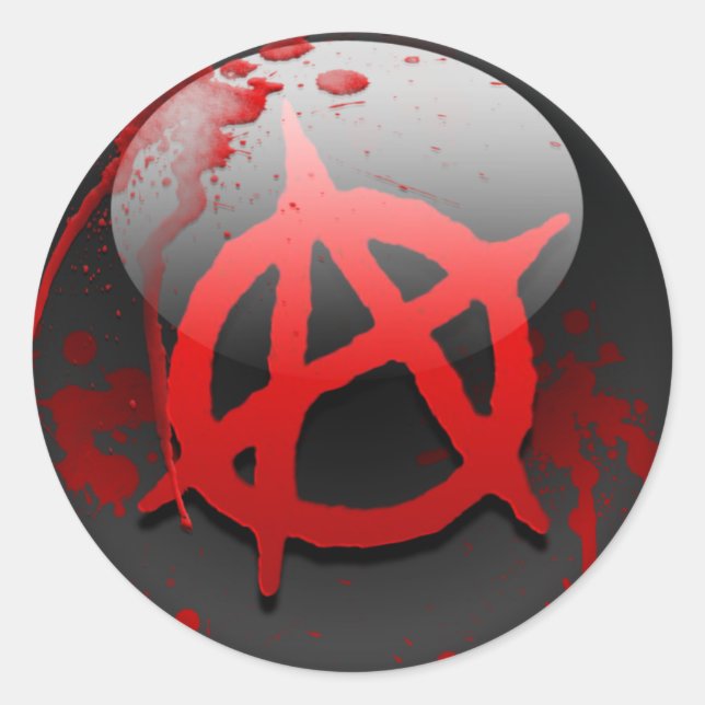 Anarchy Flag Classic Round Sticker (Front)
