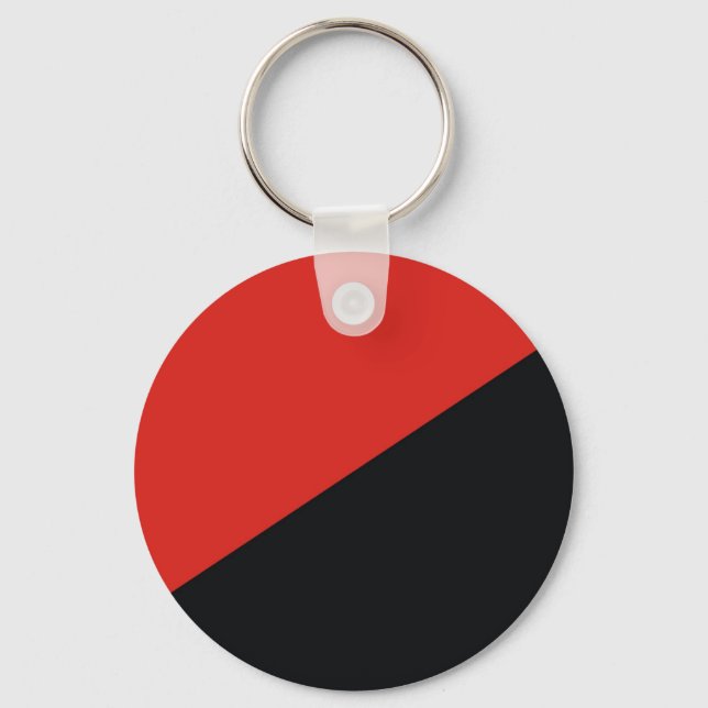 anarchy flag red black key ring (Front)