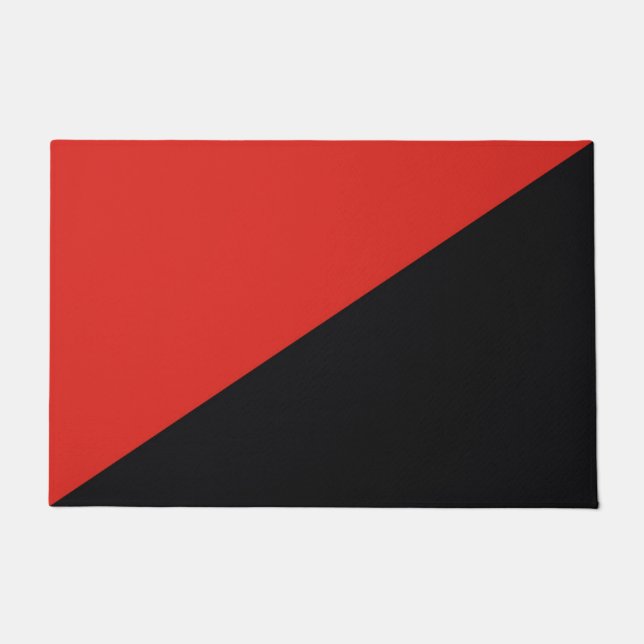 anarchy flag symbol punk communism socialism red b doormat (Front)