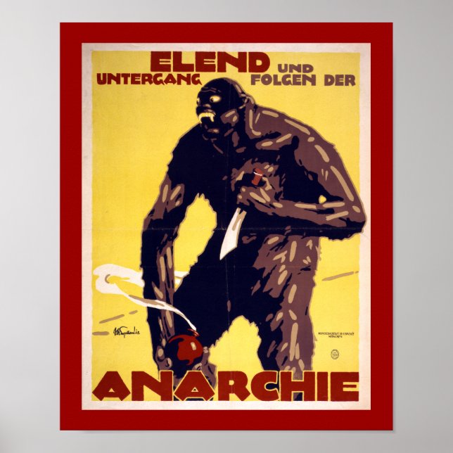 Anarchy - German WWI Poster (border) (Front)