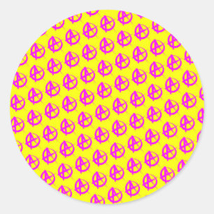 Anarchy Pattern Classic Round Sticker