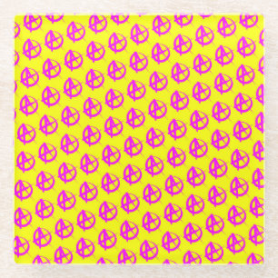 Anarchy Pattern Glass Coaster