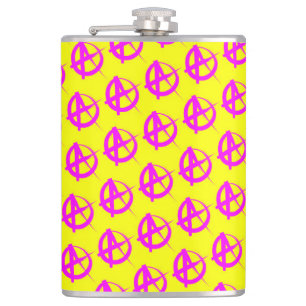 Anarchy Pattern Hip Flask