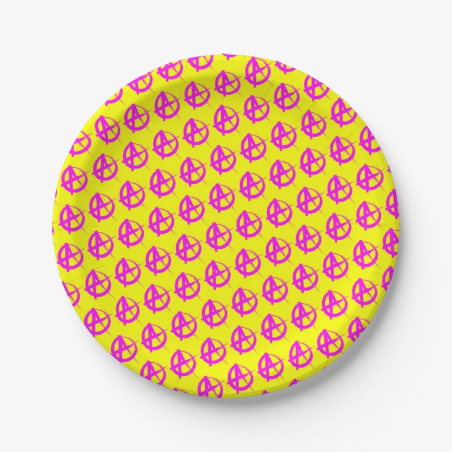Anarchy Pattern Paper Plate (Front)