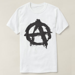Anarchy Punk Rock Metal Skate Symbol T-Shirt