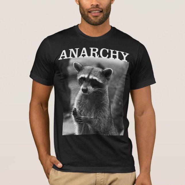 ANARCHY Racoon Funny T-Shirt (Front)