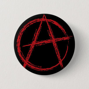 Anarchy sign 6 cm round badge
