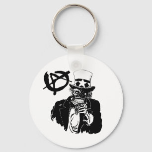 Anarchy Skull Key Ring