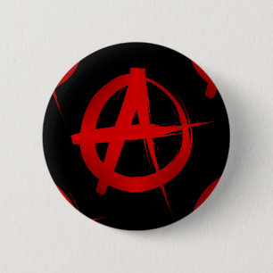 Anarchy symbol 6 cm round badge