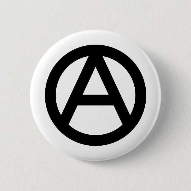 Anarchy Symbol 6 Cm Round Badge (Front)