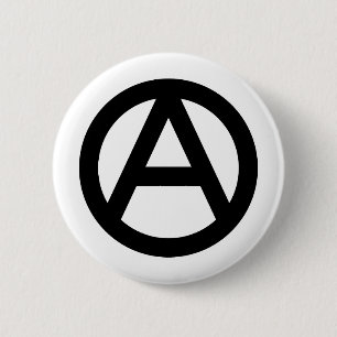 Anarchy Symbol 6 Cm Round Badge
