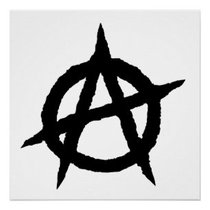 Anarchy symbol black punk music culture sign chaos